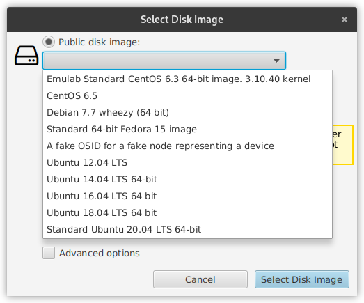 jFed Disk Image Selection
